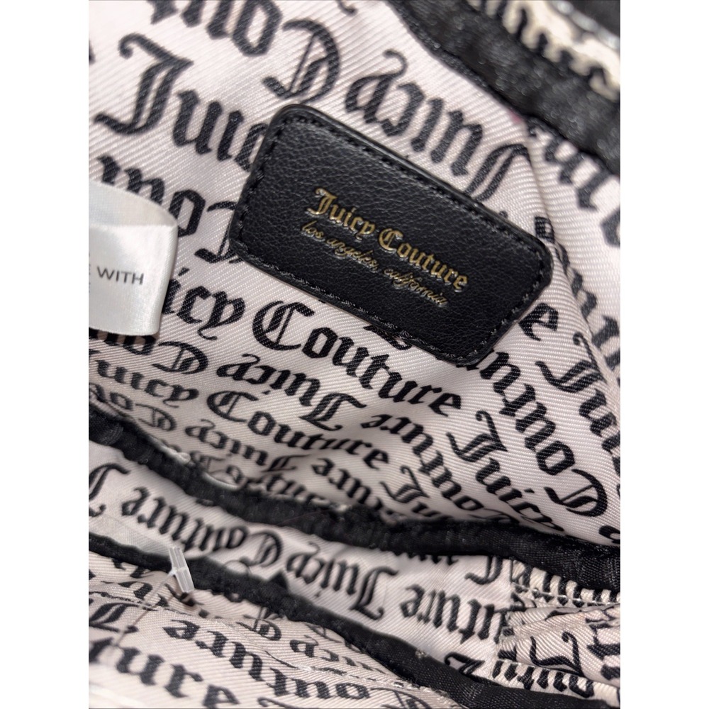 Vintage Y2K Juicy Couture Heart Shaped Crossbody Bag Black &white - Picture 8 of 11